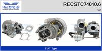 RECOFICIAL STC740106 - Código de motor: F1AGL411D<br>Código de motor: F1AGL411M<br>Código de motor: F1AGL411D<br>Tipo de servicio: neumático<br>Tipo de sobrealimentación: Turbocompresor de gases de escape<br>Tipo de refrigeración: refrigerado con aceite<br>Artículo complementario/Información complementaria: con válvula de descarga eléctrica<br>Artículo complementario/Información complementaria: con juntas<br>