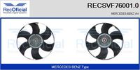 RECOFICIAL SVF760010 - Equipamiento de vehículo: para vehículos con/sin climatización<br>Diámetro 1 [mm]: 428<br>Vehículo con dirección a la izquierda / derecha: para dirección izquierda/derecha<br>Versión: .1<br>para fabricante volante: MERCEDES-BENZ<br>