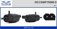 RECOFICIAL SWP750000 - Equipamiento de vehículo: para vehículos sin lavaparabrisas trasero<br>Tensión [V]: 12<br>Tipo de bomba: Monobomba<br>Versión: .0<br>para fabricante volante: ALFA ROMEO<br>para fabricante volante: AUDI<br>para fabricante volante: BMW<br>para fabricante volante: CASE IH<br>para fabricante volante: CITROËN<br>para fabricante volante: CLAAS<br>para fabricante volante: DAEWOO<br>para fabricante volante: DEUTZ-FAHR<br>para fabricante volante: FENDT<br>para fabricante volante: FIAT<br>para fabricante volante: FORD<br>para fabricante volante: JOHN DEERE<br>para fabricante volante: LANCIA<br>para fabricante volante: MERCEDES-BENZ<br>para fabricante volante: OPEL<br>para fabricante volante: PEUGEOT<br>para fabricante volante: SAAB<br>para fabricante volante: VOLVO<br>para fabricante volante: VW<br>