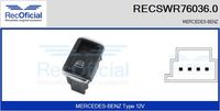 RECOFICIAL SWR760360 - Tensión [V]: 12<br>Lado de montaje: lado del conductor<br>Número de nudos: 4<br>Vehículo con dirección a la izquierda / derecha: para dirección izquierda/derecha<br>Versión: .0<br>para fabricante volante: MERCEDES-BENZ<br>Número de pines: 3<br>