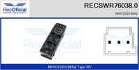 RECOFICIAL SWR760380 - Tensión [V]: 12<br>Lado de montaje: Lado de pasajero<br>Número de nudos: 1<br>Vehículo con dirección a la izquierda / derecha: para dirección izquierda/derecha<br>Versión: .0<br>para fabricante volante: MERCEDES-BENZ<br>Número de pines: 4<br>