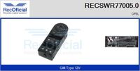 RECOFICIAL SWR770050 - Interruptor, elevalunas