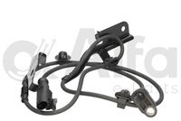 Alfa e-Parts AF05032 - Lado de montaje: Eje delantero, izquierda<br>Longitud [mm]: 108<br>Color: negro<br>Tipo de sensor: Hall<br>Número de enchufes de contacto: 2<br>Color de conector: negro<br>