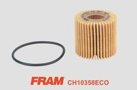 FRAM CH10358ECO - Tipo de filtro: Filtro enroscable<br>Altura [mm]: 76<br>Diámetro exterior [mm]: 68<br>Tamaño de rosca interior: 3/4" - 16 UNF<br>Peso [kg]: 0,240<br>