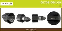 FLAMAR VHF510037VW - Equipamiento de vehículo: para vehículos sin aire acondicionado<br>Tensión [V]: 12<br>Restricción de fabricante: MAHLE<br>Vehículo con dirección a la izquierda / derecha: para vehic. dirección izquierda<br>Versión: HQ<br>Fabricante: AUDI<br>