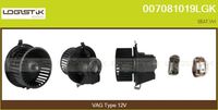 FLAMAR VHF710037VW - Equipamiento de vehículo: para vehículos con climatizador<br>Tensión [V]: 12<br>Restricción de fabricante: MAHLE<br>Vehículo con dirección a la izquierda / derecha: para vehic. dirección izquierda<br>Versión: HQ<br>Fabricante: AUDI<br>Fabricante: SEAT<br>Fabricante: VW<br>