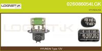 FLAMAR RSF560087KH - Equipamiento de vehículo: para vehículos con climatizador<br>Tensión [V]: 12<br>Resistencia [Ohm]: 0,50<br>Versión: HQ<br>Fabricante: HYUNDAI<br>Fabricante: KIA<br>