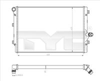 NRF 550140 - Calefacción / Refrigeración: radiador adicional<br>para el tipo de serie del modelo: 163<br>Código de motor: CUUA<br>Longitud de red [mm]: 628<br>Ancho de red [mm]: 442<br>Profundidad de red [mm]: 26<br>Tipo radiador: Aletas refrigeración soldadas<br>