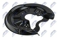 NTY HTO-VW-002 - Lado de montaje: Eje trasero, derecha<br>Material: Chapa de acero<br>para diámetro disco de freno [mm]: 256<br>para OE N°: 1K0615612AB<br>