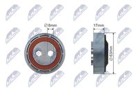 NTY RNK-AU-007 - Unidades accionadas: Compresor de climatización<br>Diámetro exterior [mm]: 63<br>Ancho [mm]: 17<br>