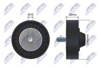 NTY RNK-VW-015 - Polea tensora, correa poli V