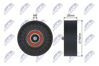 NTY RNK-VW-011 - Polea inversión/guía, correa poli V