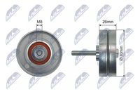 MDR MAT4301 - Polea inversión/guía, correa poli V