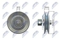 FEBEST 0287P12 - Unidades accionadas: Compresor de climatización<br>Ancho de la superficie de contacto de los rodillos [mm]: 12<br>Diámetro exterior [mm]: 79<br>Material: Metal<br>Peso [kg]: 0,38<br>Artículo complementario / información complementaria 2: con tornillo<br>