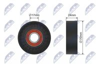 NTY RNK-VW-014 - Diámetro [mm]: 70<br>Ancho [mm]: 24<br>Accionamiento rodillo tensor: automático<br>Número de fabricación: RNK-AU-029<br>