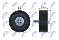 NTY RNK-BM-004 - Unidades accionadas: Alternador<br>Diámetro exterior [mm]: 70<br>Ancho [mm]: 26<br>Artículo complementario/Información complementaria: con brazo, rodillo tensor<br>