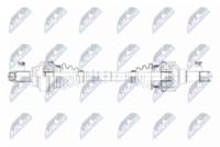 NTY NPW-BM-111 - Lado de montaje: Eje trasero, derecha<br>Clase de caja de cambios: Transmisión automática<br>Longitud [mm]: 800<br>Clase de caja de cambios: Caja de cambios manual<br>Clase de caja de cambios: Caja automática, 8 marchas<br>Número de fabricación: NPW-BM-054<br>Dentado exterior, lado de diferencial: 27<br>Dentado exterior, lado de rueda: 28<br>