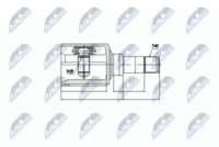 NTY NPW-FR-077 - Lado de montaje: Eje delantero, izquierda<br>Clase de caja de cambios: Caja de cambios manual<br>Número de fabricación: NPW-FR-044<br>