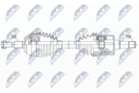 GSP 250466 - Clase de caja de cambios: Caja de cambios manual, 6 marchas<br>Lado de montaje: Eje delantero, derecha<br>Longitud [mm]: 994<br>Dentado exterior, lado de rueda: 27<br>Dentado exterior, lado de diferencial: 26<br>