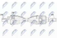 GSP 250466 - Clase de caja de cambios: Caja de cambios manual, 6 marchas<br>Lado de montaje: Eje delantero, derecha<br>Longitud [mm]: 994<br>Dentado exterior, lado de rueda: 27<br>Dentado exterior, lado de diferencial: 26<br>