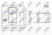 MDR MCV8H29 - Lado de montaje: lado de rueda<br>Peso [kg]: 2,33<br>Dentado exterior, lado de rueda: 25<br>Dentado interno, lado de rueda: 23<br>Diámetro de junta tórica [mm]: 50<br>Número de dientes, anillo ABS: 48<br>Longitud total [mm]: 160<br>Rosca exterior [mm]: 20x1,5<br>Longitud 1 [mm]: 87<br>Especificación: without bearing<br>long. de embalaje [cm]: 20,00<br>Ancho de embalaje [cm]: 11,50<br>h embalaje [cm]: 11,50<br>