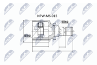 NTY NPW-MS-015 - Juego de articulación, árbol de transmisión