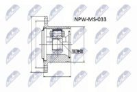 NTY NPW-MS-033 - Juego de articulación, árbol de transmisión