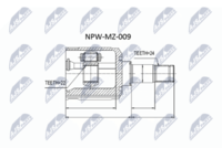 NTY NPW-MZ-009 - Juego de articulación, árbol de transmisión