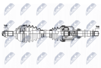 GSP 210250 - Clase de caja de cambios: Caja de cambios manual, 5 marchas<br>Lado de montaje: Eje delantero, derecha<br>Longitud [mm]: 864<br>Dentado exterior, lado de rueda: 25<br>Dentado exterior, lado de diferencial: 24<br>Dentado interno, lado de rueda: 34<br>