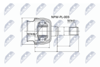 NTY NPW-PL-003 - Juego de articulación, árbol de transmisión