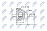NTY NPW-PL-005 - Juego de articulación, árbol de transmisión