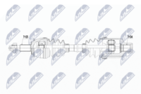 NTY NPW-PL-061 - Clase de caja de cambios: Automático, 6 vel.<br>Lado de montaje: Eje delantero, izquierda<br>Dentado exterior, lado de rueda: 25<br>Longitud [mm]: 650<br>Diámetro de junta tórica [mm]: 77,5<br>Dentado exterior, lado de diferencial: 34<br>Diámetro exterior [mm]: 26,5<br>Superficie: recubrimiento de polvo<br>