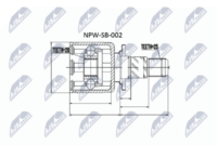 NTY NPW-SB-002 - Juego de articulación, árbol de transmisión