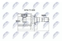 NTY NPW-TY-009 - Juego de articulación, árbol de transmisión
