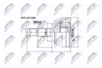 NTY NPZ-AR-006 - Juego de articulación, árbol de transmisión