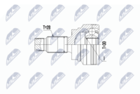 NTY NPZ-BM-013 - Lado de montaje: Eje trasero<br>Dentado interno, lado de rueda: 30<br>Dentado exterior, lado de diferencial: 27<br>Longitud [mm]: 175<br>Lado de montaje: Eje trasero izquierda<br>Lado de montaje: Eje trasero, derecha<br>Número de fabricación: NPW-BM-066<br>Lado de montaje: interior<br>Clase de caja de cambios: Transmisión automática<br>