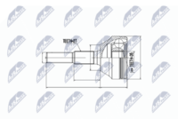 NTY NPZ-CH-011 - Lado de montaje: Eje trasero<br>Nº de dientes 1: 25<br>Diámetro [mm]: 100<br>Longitud [mm]: 40<br>Lado de montaje: Eje trasero izquierda<br>Lado de montaje: Eje trasero, derecha<br>Número de fabricación: NPW-CH-007<br>