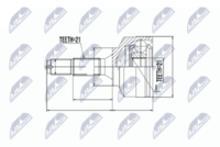 NTY NPZ-CT-015 - Juego de articulación, árbol de transmisión