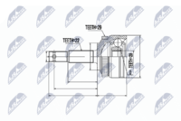 NTY NPZ-PL-007 - Número de fabricación: NPW-PL-010<br>Lado de montaje: ambos lados<br>