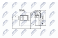 NTY NPZ-PL-026 - Lado de montaje: Eje delantero<br>Dentado exterior, lado de rueda: 22<br>Dentado interno, lado de rueda: 22<br>Diámetro de junta tórica [mm]: 35<br>Artículo complementario/Información complementaria: con circlip en la parte delantera<br>Lado de montaje: lado de engranaje<br>Número de fabricación: NPW-PL-026<br>