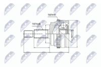 NTY NPZ-RE-013 - Clase de caja de cambios: Caja de cambios manual<br>Lado de montaje: lado de rueda<br>Lado de montaje: Eje delantero<br>Longitud [mm]: 168<br>Altura [mm]: 124<br>Peso [kg]: 3,53<br>Medida de rosca: 24x1,5x32<br>Dentado exterior, lado de rueda: 28<br>Dentado exterior, lado de diferencial: 36<br>Diámetro de junta tórica [mm]: 27<br>Número de dientes, anillo ABS: 51<br>Tipo de articulación: Junta homocinética a bolas<br>Long. de rosca [mm]: 32<br>Artículo complementario / información complementaria 2: con fuelle<br>Diám. int. 1 [mm]: 27<br>Diám. int. 2[mm]: 96<br>