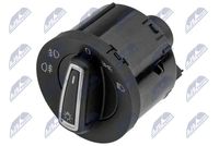 NTY EWS-VW-100 - para OE N°: 5G0 941 431 BD WZU<br>Color: cromo/negro<br>Función de interruptor combinado: con función luz diurna<br>Función de interruptor combinado: con función de conmutación de luces<br>Función de interruptor combinado: con función de luz antiniebla<br>Función de interruptor combinado: con función de luz antiniebla trasera<br>Equipamiento de vehículo: para veh. con conexión autom. luz de marcha<br>