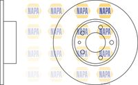 NAPA NBD5095 - Lado de montaje: Eje trasero<br>Diámetro exterior [mm]: 251,4<br>Altura [mm]: 50,5<br>Espesor de disco de frenos [mm]: 10<br>Espesor mínimo [mm]: 9<br>Diámetro de centrado [mm]: 59<br>corona de agujeros - Ø [mm]: 98<br>Diámetro de orificio para perno de rueda [mm]: 13,2<br>Número de orificios: 5<br>Tipo de disco de frenos: macizo<br>Número de piezas necesarias: 2<br>