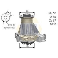 KAMOKA T0181 - Bomba de agua, refrigeración del motor