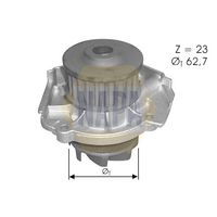 Metalcaucho 32301 - Bomba de agua, refrigeración del motor