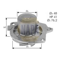 MDR AISWPS909 - Bomba de agua, refrigeración del motor