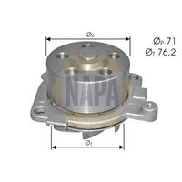 KAMOKA T0012 - Bomba de agua, refrigeración del motor