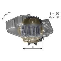 MDR MWP4815 - Bomba de agua, refrigeración del motor