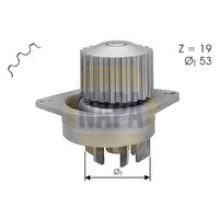 KAMOKA T0080 - Bomba de agua, refrigeración del motor