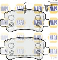 NAPA NBP1012 - Lado de montaje: Eje delantero<br>Ancho [mm]: 163,5<br>Altura [mm]: 64,6<br>Espesor [mm]: 18,4<br>Número de indicadores de desgaste [por eje]: 2<br>Contacto avisador de desgaste: con sensor de desgaste incorporado<br>Longitud contacto de aviso [mm]: 110<br>Sistema de frenos: Brembo<br>Artículo complementario / información complementaria 2: Chapa antichirridos<br>